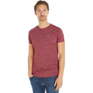 Tommy Jeans Herren T-Shirt Kurzarm Rundhalsausschnitt, Rot (Red Carpet), XS