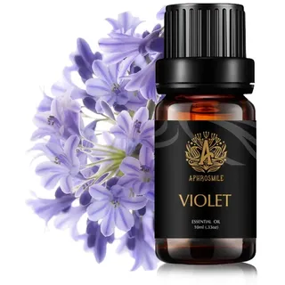 Aphrosmile Veilchen Ätherisches Öl zum Diffusor, 10 ml | 10 ml Füllmenge, Veilchen Duft, Für Diffusor, Luftbefeuchter, Massage, Raumduft, Hautpflege, Täglicher Gebrauch