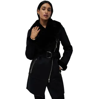 SALSA JEANS Shearling Mantel - Black - M