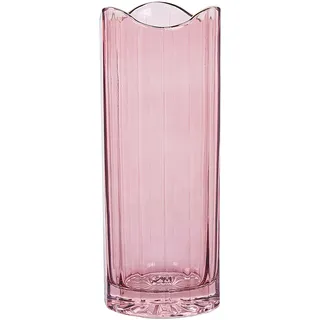 Beliani Blumenvase Glas rosa Perdiki