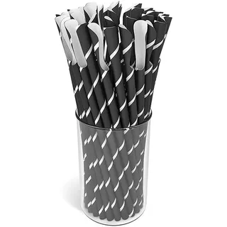 Slush Eis 125 Stück Löffelstrohhalme Papier Strohhalme Kompostierbar Plastikfrei 200 MM X 8 MM Löffel Eiskaffee