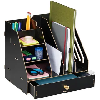 Relaxdays Relaxdays, Dokumentenablage, Schreibtisch-Organizer