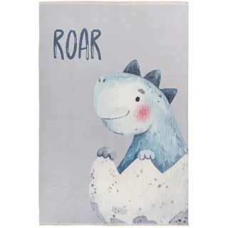 Obsession Kinderteppich , Lila, Weiß, Pastellblau , Textil , Nilpferd , rechteckig , 115x170 cm , Global Recycled Standard (Grs) , für Fußbodenheizung geeignet, lichtunempfindlich, waschbar, pflegeleicht, leicht zusammenrollbar, rutschfeste Unterfläche , Teppiche und Böden, Teppiche, Kinderteppiche