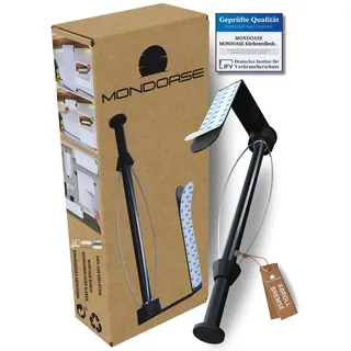 MONDOASE® Küchenrollenhalter 2.0 – Abroll-Bremse, Einhandbedienung, Edelstahl, selbstklebend & ohne Bohren