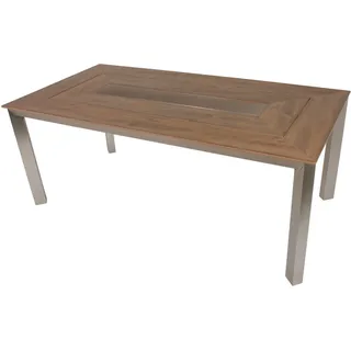Garden Pleasure Gartentisch FLORENCE Rechteckig Champagner 100 cm x 192 cm