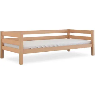Betten-ABC Kinderbett Niki 90 x 200 cm Buche massiv weiß lackiert