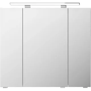 Saphir »Serie 4010 Badezimmer-Spiegelschrank inkl. LED-Aufsatzleuchte«, Badschrank 80 cm breit, 3 Türen, 6 Glas-Einlegeböden, inkl Türdämpfer