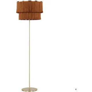 Beliani Stehlampe 137 cm Braun/Gold