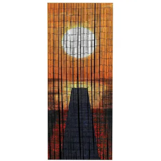 Maximex Türvorhang »Modell Sonnenuntergang« Hakenaufhängung 1 Stk. tlg. Insekten- und Sichtschutz aus Bambus, für Balkon oder Terrasse, orange