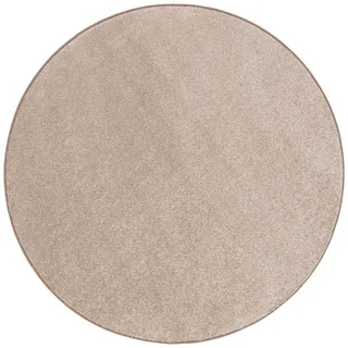 Snapstyle Hochflor Velours Teppich Luna Rund , Taupe , Textil , Rund , 160x160 cm , Teppiche und Böden, Teppiche, Hochflorteppiche & Shaggys