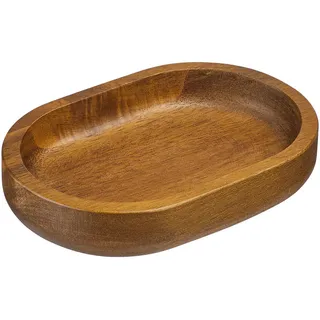 Butlers Seifenschale Acacia , Braun , Holz , 9x3.2x14 cm , Badaccessoires, Seifenschalen