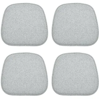 HAVARGO 4er Set Rutschfestes Stuhlkissen Stuhlauflage Kissen für Esszimmerstühle Waschbares Sitzauflage für Stühle im Büro Outdoor Indoor Garten-41 x 39 cm,Grau