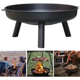 Jopassy Feuerschale Gemütliche Feuer Kamin Feuerkorb rost Garten 80 cm Metall Feuerkorb