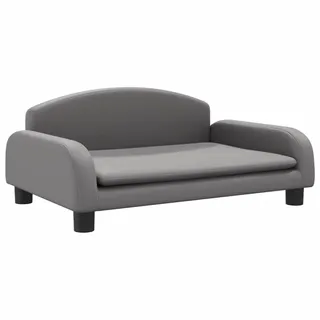 vidaXL Kindersofa Grau 70x45x30 cm Kunstleder - Grau