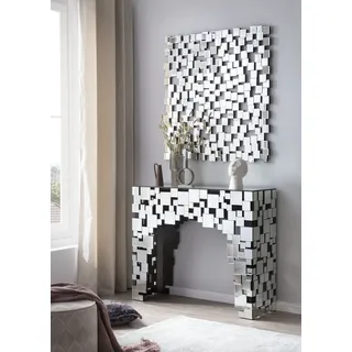 SalesFever Moneglia Elegante Konsole Konsolentisch 111 x 35,5 x 91 cm silberfarben