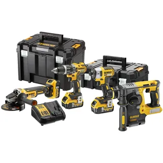 DeWalt Akku-Schlagbohrschrauber-Set 18V / 5Ah DCD 796, DCF 887, DCH 273, DCG 405, DCB 184