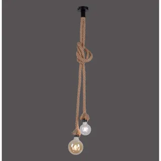 just light. Pendellampe Rope 2-flammig Schwarz