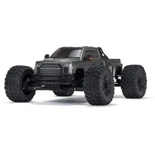 ARRMA Big Rock 6S, Ferngesteuertes Auto, RC Auto 1/7, Monster Truck 4x4, Brushless Motor über 100 km/h, inkl. Zubehör, Grau, ARA7612T1