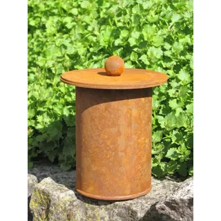 Edelrost Feuertopf aus Metall klein