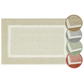 andiamo Badematte rutschfest Maui - Badezimmerteppich weich und flauschig - Duschvorleger für Badezimmer Badteppich rutschfest waschbar 60 x 100 cm Beige