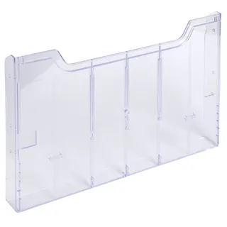 Exacompta 63858D 10er Pack Kunstoff-Wandprospekthalter Exacryl DIN A4 quer 1 Fach Einzelelemt erweiterbar zum selber zusammenstecken 26mm tief transparent