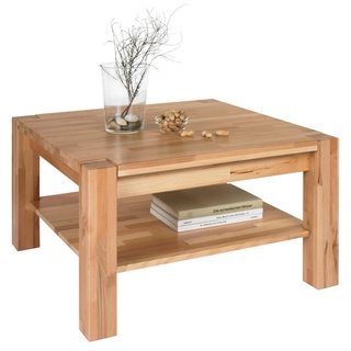 Linea Natura Couchtisch , Buchefarben , Holz , Kernbuche , massiv , quadratisch , eckig , 70x45x70 cm , Wohnzimmer, Wohnzimmertische, Couchtische, Couchtische eckig