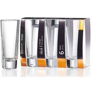 Ritzenhoff & Breker Schnapsglas "Schnapsgläser Skol 65 ml 6er Set transparent", transparent