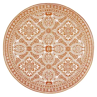 In - & Outdoor Teppich Rund - Summer Oriental Terracotta - Orange
