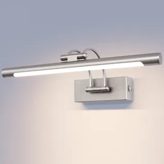 TYhogar LED Spiegelleuchte Badezimmer 40cm 8W, 3 Farbtemperaturen Stufenlos Dimmbar LED-Bilderleuchte mit Schwenkbarem Lampenkopf, Wandleuchte Arc Arm Spiegel Beleuchtung Lampe