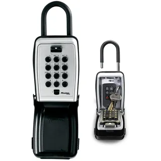 Master Lock Schlüsseltresor mit Bügelhalterung - Ausziehbares Schlüsselkabel [Large] [Wetterfest] [Bügel] Druckknopf, mit Bügel,11.7 x 7.9 x 5.2 cm, Schlüsselsafe