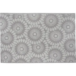 Outdoor-Teppich Polypropylen 180 x 120 cm Taupe-Beige Blüte