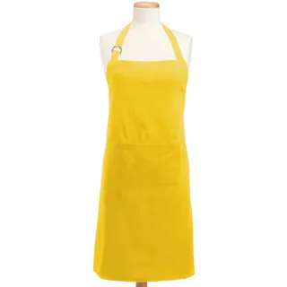 DII CAMZ33536 Küchenschürze aus Baumwolle, verstellbar, mit Tasche und extra langen Bändern, 81,3 x 71,1 cm, kommerzielle Herren & Damen Latzschürze zum Kochen, Backen, Basteln, Gartenarbeit, BBQ-Gelb