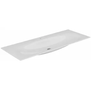 KEUCO EDITION 11 Einbauwaschtisch aus Keramik, 1407x17x538mm, mit 1 Hahnloch, weiß, 31160311401