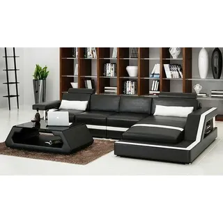 Ledersofa Xxl Wohnlandschaft Garnitur Eckcouch Leder Garnitur Ecksofa Polster - Orange