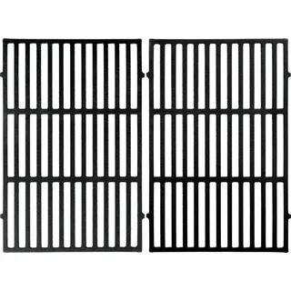 BBQ-Toro Gusseisen Grillrost 30 x 44,5 cm, 2 Stück, Gussrost, Ersatzrost, Grillgitter, Grillaufsatz - Schwarz