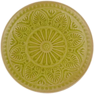Butlers Platzteller Sumatra 31 cm , Hellgrün , Keramik , 31x3x31 cm , Geschirr, Teller, Speiseteller