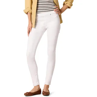 Amazon Essentials Damen Stretch-Schlupf-Jeggings mit mittlerer Leibhöhe - Auslaufmodell, Weiß, 44 Lang
