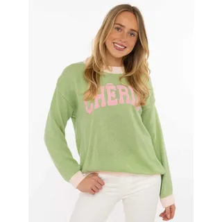 Zwillingsherz Strickpullover grün One Size