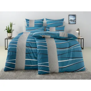 OTTO home Renu Wellen Blau 155 x 220 cm + 40 x 80 cm