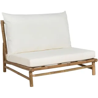 Beliani Gartensessel Massivholz cremeweiß Todi , Holz , 102x74x85 cm , Gartenmöbel, Loungemöbel, Loungesessel