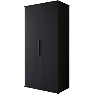 INOSIGN Kleiderschrank »LAGOS Wäscheschrank, Garderobe, schwarze Griffe, Made in Europe« Moderner Drehtürenschrank, FSC-zertifiziert, Schlafzimmerschrank, schwarz