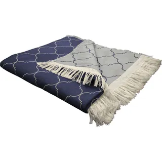Adam Wohndecke »Indian Cortezada« mit tollem Muster, Kuscheldecke, blau