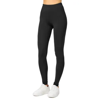 Merry Style Damen Lange Leggings aus Viskose MS10-143 (Schwarz, M)