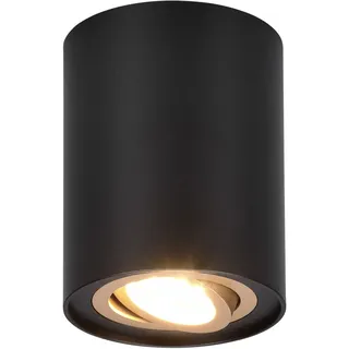 TRIO Leuchten Deckenleuchte »COOKIE, Deckenstrahler exkl 1xGU10 max 35W Lichtkegel schwenkbar« GU10 1 Stk. warmweiß - kaltweiß GU10 Strahler einflammig Leuchtmittel wechselbar Aufbauspot Flur Küche, schwarz