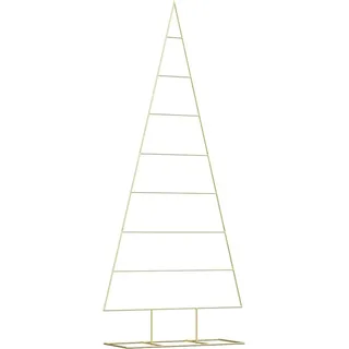 Metall Weihnachtsbaum Gold 211 cm Pulverbeschichteter Stahl - Gold