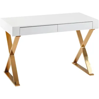 Wohnling Schreibtisch WL6.314 Weiß / Gold