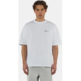 T-Shirt PEGADOR "Pike Oversized Tee", Herren, Gr. L, weiß solid grün, Single Jersey, Obermaterial: 100% Baumwolle, bedruckt, oversize normal, Rundhals, Shirts T-Shirt, Baumwolle, oversize
