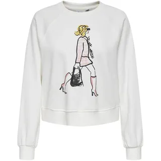 ONLY Damen Onllabinet L/S O-Neck SWT, Cloud Dancer, XL