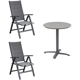 LC Garden Diwo/Unicamo Balkonmöbel-Set 3tlg. 70cm Tisch Rund