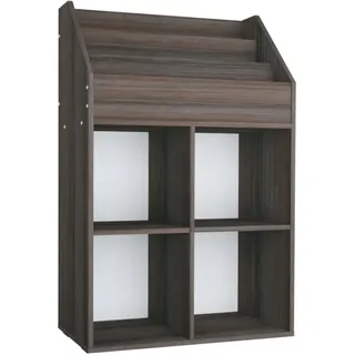 SYFAXTM Kinder-Bücherregal Grau & Sonoma-Eiche 71x30x114 cm Spanplatte - Grau